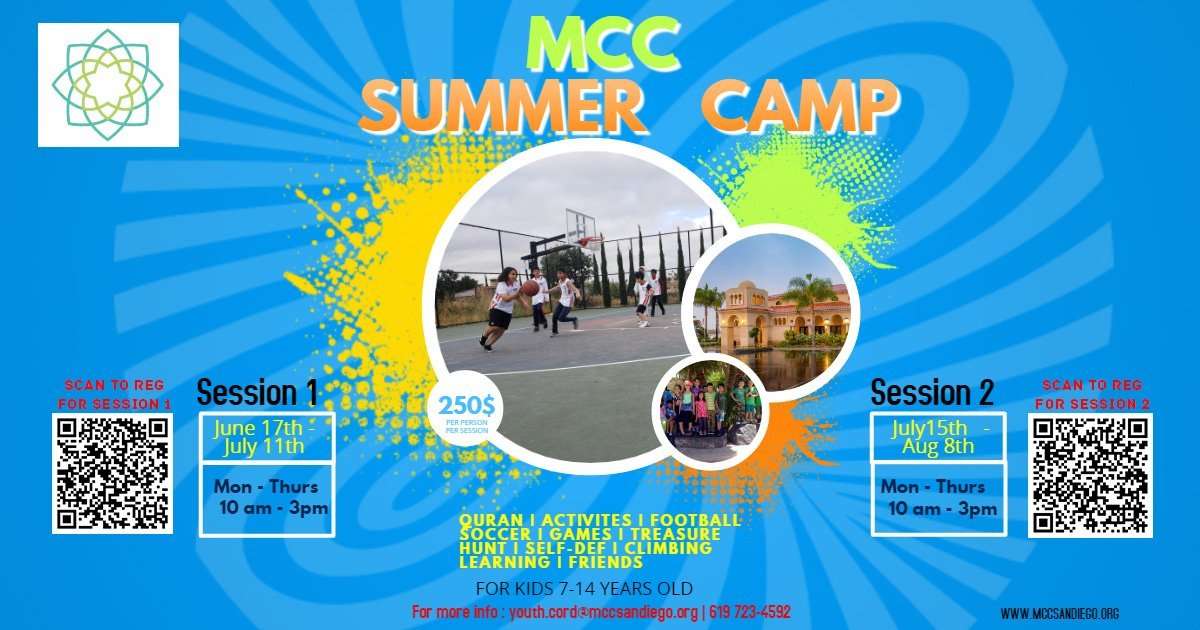 MCC Summer Camp 2019 Muslim Community Center of Greater San Diego